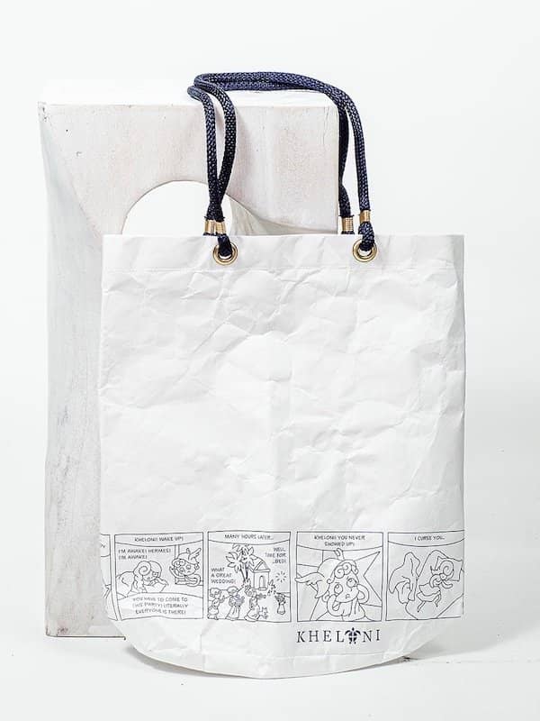 Sustainable packaging white bag